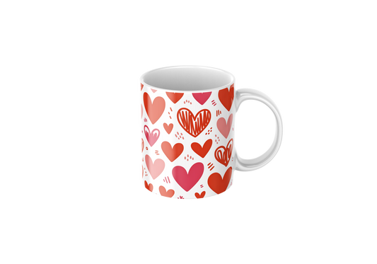 Doodle Hearts Mug